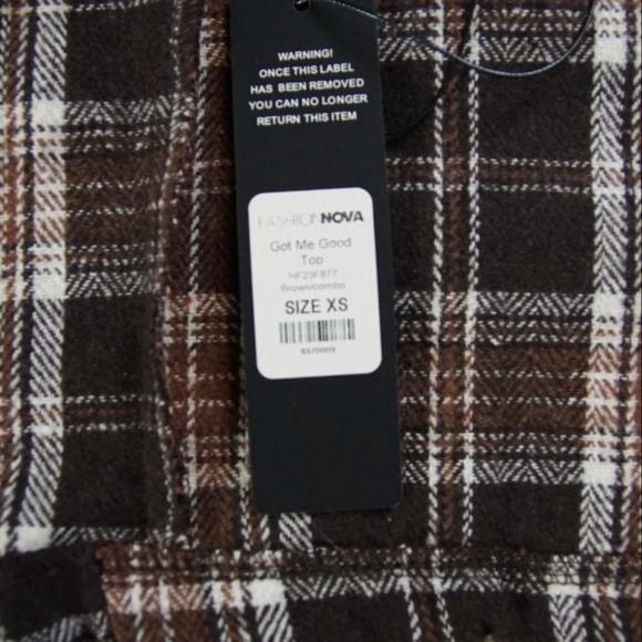 Brown Plaid Corset - Picture 4 of 8